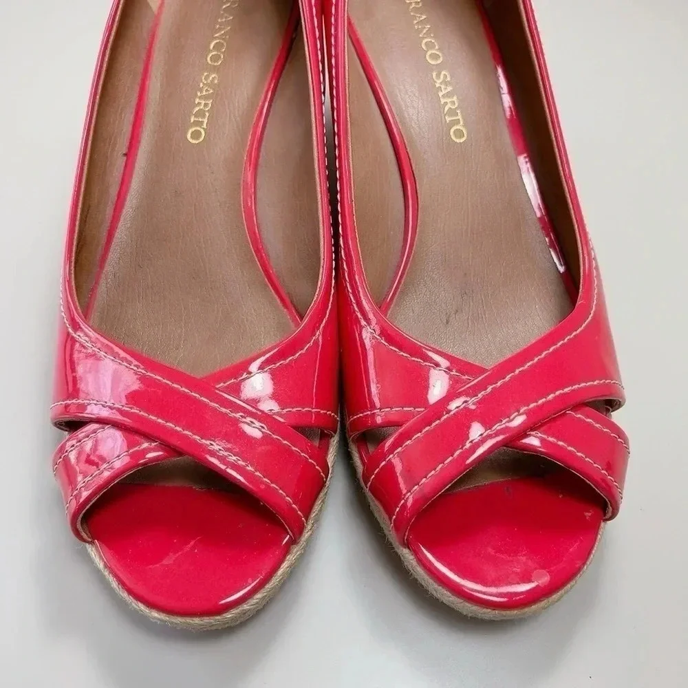 Franco Sarto Size Cheria Red Patent Espadrille